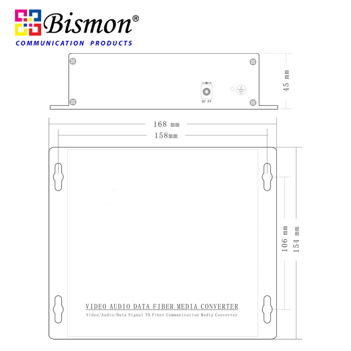 Mic + Line Audio to Fiber optic Single fiber 20KM(SM), FC Connector